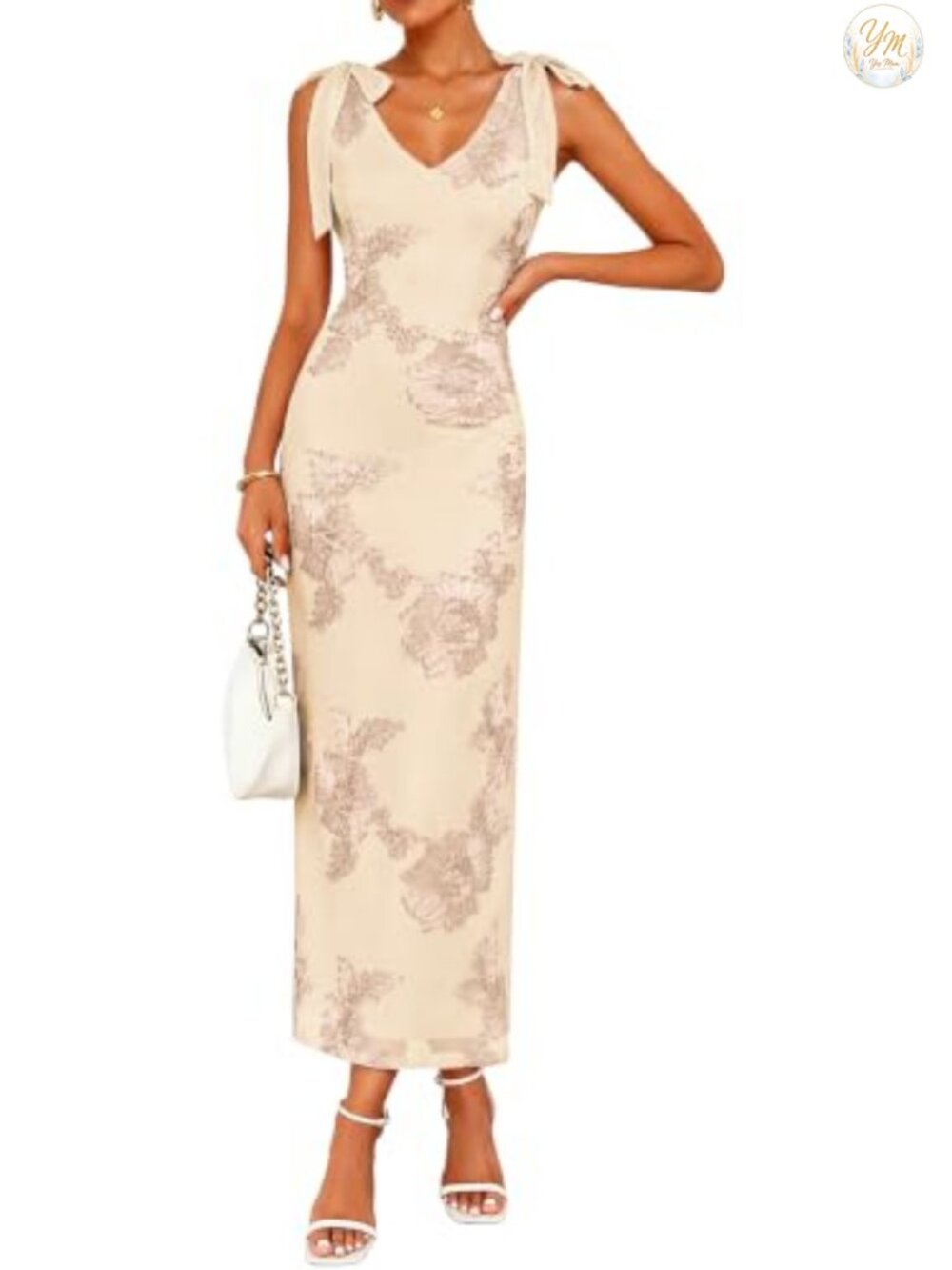 Women's Floral Embroidered Maxi Dress Cocktail Wedding Guest Backless Formal
